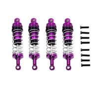 rc car Damper Compatible With Wltoys 144001 124019 124018 RC Car Upgrade Parts Accessories 4Pcs Adjustable All Metal Shock Absorbers Damper(Purple)