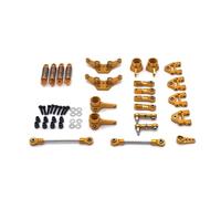 rc car Damper Compatible With WLtoys 284131 K969 K979 K989 1/28 RC Car Parts Metal For Swing Arm Steering Cup Shock Bracket Steering Link Shock(Yellow)