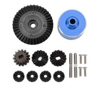 RC Car Differential Gear Set Aluminum Alloy Steel High Durability 45 Steel Gear 7075 Differential Shell Replacement XV02 TT02 TT02B (Blue)