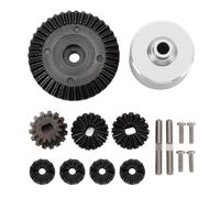 RC Car Differential Gear Set Aluminum Alloy Steel High Durability 45 Steel Gear 7075 Differential Shell Replacement XV02 TT02 TT02B (You color)