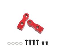 RC Car DIY Parts For Tamiya XV01 TB03 For TT-02 XV-01 TB-03 1/10 2Pcs Metal Servo Mount Fixed Bracket Stand RC Car Accessories Upgrade Parts Replacement(Red)
