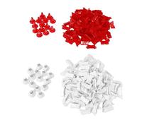 RC Car Drift Track Set, 30 Cones, ABS Material, White and Red, for 1/14 1/28 Scale