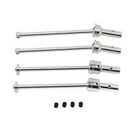 RC Car Drive shafts Compatible With Arrma 1/8 For Typhon For Infraction For Limitless 6S 1/7 RC Car Upgrade Parts 4Pcs Metal Front Rear Drive Shaft CVD(Silver)