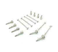 RC Car Drive shafts Compatible With Wltoys 144001 124019 124018 RC Car Upgrades Parts Accessories Metal CVD Drive Shaft Wheel Axle Differential Cup(Silver)
