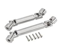 RC Car Drive Shafts For Axial For SCX24 AXI00002 For JLU AXI00001 C10 For Bronco AXI00006 Base Camp 1/24 RC Crawler CNC Steel Center Drive Shaft(Silver)