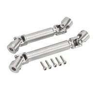 RC Car Drive Shafts For Axial For SCX24 For JLU C10 For Bronco Base Camp 1/24 RC Crawler Car Upgrade Parts Steel Front Rear Drive Shaft(Silver)