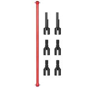 RC Car Drive Shafts For Tamiya For HotShot 58391 4WD 1/10 Buggy Truck Upgrade Parts Steel Center Drive Shaft Joint Drive Cup Drive Shaft Kit(Red)