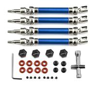 Rc Car DriveShafts Compatible With Arrma For Rock V3 3S For BLX 4x4 1/10 Rc Car Upgrade Parts 4pcs Metal Drive Shaft CVD With Wheel Hex(Blue)