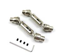 Rc Car DriveShafts Compatible With Henglong For WPL Ural B36 B16 C14 C24 B24 For MN D90 For MN99S RC Car Truck Spare Parts 2pcs Metal Front Rear Drive(Silver)