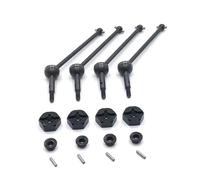 Rc Car DriveShafts Compatible With WLtoys 144001 144002 124016 124017 124018 124019 RC Car Accessories Upgrade Parts Before And After The Coupling CVD(Black)