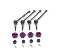 Rc Car DriveShafts Compatible With Wltoys 144001 144002 144010 124007 124016 124019 RC Car Upgrade Parts 4pcs Metal Drive Shaft And Wheel Hex Connectors(Purple)