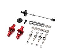 Rc Car DriveShafts Compatible With Wltoys 284131 284010 K969 K979 K989 K999 P929 1/28 RC Car Parts Metal Drive Shaft Gear Differential Bearing Set(Red)