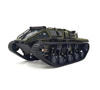 RC Car for Adults, 1/16 Scale Remote Control Crawler Tank Car, RC tank with 360 Rotation, All-Terrain Crawler, LED Lights, Military Style, Gift for Teens Adults - Green