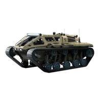 RC Car for Adults, 1/16 Scale Remote Control Crawler Tank Car, RC tank with 360 Rotation, All-Terrain Crawler, LED Lights, Military Style, Gift for Teens Adults - Desert Yellow