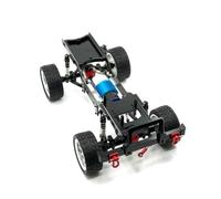 Rc Car Frame Metal Chassis Kit Crawler Frame Upgrade Skeleton Rolling Chassis With Carbon Fiber Spars Motor Gearbox Steel Axles And suitable for diy garages rc rough terrain model d, Black