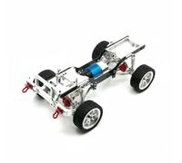 Rc Car Frame Metal Chassis Kit Crawler Frame Upgrade Skeleton Rolling Chassis With Carbon Fiber Spars Motor Gearbox Steel Axles And suitable for diy garages rc rough terrain model d, Silver