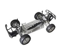 RC Car Frame Parts For HSP 94170 1/10 Metal Empty Frame With Front And Rear Long Anti-collision Four-wheel Drive Electric Short Truck Parts(Silver)
