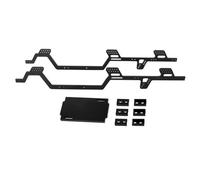 RC Car Frame Parts For TRX-4m 1/18 Aluminum Alloy For Chassis Girder Rail Side Set Or Brass Middle Axle DIY RC To Be 6X6 Car Frame Upgrade Parts(Black Set)
