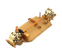 RC Car Frame Parts For WLtoys 144010 144001 144002 1/14 Upgrade Metal Bottom Plate Gearbox Differential Center Drive Package RC Car Parts(Yellow)