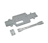 RC Car Frame Parts For Wltoys 284131 K969 K979 K989 P929 1/28 Metal For Chassis Bottom Plate And Second Floor Plate RC Car Upgrade Parts(Gray)