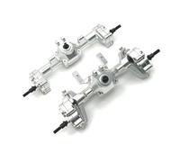 RC car front rear axle Compatible With FMS For FCX24 For Xiaoqi Crusher K5 1/24 RC Car Upgrade Parts Metal Front Rear Portal Bridge Axle Differential Assembly(Silver,1set)