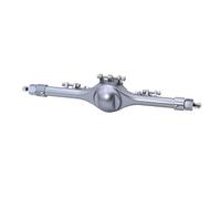RC Car Front Rear Axle Set Compatible With Axial SCX10II 90046 90047 Metal Front Rear Straight Axles Set Servo Mount 1/10 RC Crawler Upgrade Parts(Gray,Rear)
