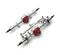 RC Car Front Rear Axle Set Compatible With MN MN82 LC79 MN78 D90 D91 D96 99S 1/12 RC Car Part Accessories Aluminum Alloy Front Rear Axle(Silver)