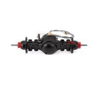 RC Car Front Rear Axle Set Compatible With Tamiya Axle Metal Front Rear Differential Axle Built-in Steel Gear 1/14 RC Trailer Tractor Tow Drag Truck Upgrade Parts(Rear)