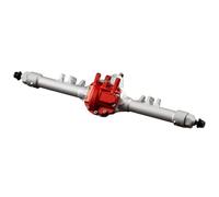 RC Car Front Rear Axle Set For Axial For SCX10 II VS4-10 1/10 Aluminum HD44 Offset Straight Axle RC For Rock Crawler Parts Machined Piece Construction(Silver,Rear)