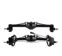 RC Car Front Rear Axle Set For Axial For Scx10 Iii For Capra 1.9 For Unlimited Trail For Buggy For UTB For Currie F9 1/10 2pcs Aluminum Alloy Front Rear Axle RC Crawler Car Upgrade(Black)