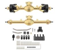 RC Car Front Rear Axle Set For Axial For SCX24 For Deadbolt C10 For JLU For Racing Isokinetic 3-Section CVD Front And Rear Axles Maximum Steering Angle 52° Wider +5MM(Yellow)