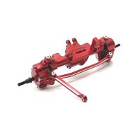 RC car front rear bridge Compatible With FMS For FCX24 1/24 RC Cars Upgrades Parts Modification Accessories Metal Front Rear Axle Complete Portal(Red,Front)