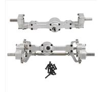 RC car front rear bridge Compatible With MN D90 For MN-90 MN96 For MN98 For MN99S MN45 1/12 RC Car Upgrade Parts Accessories Metal Front Rear Portal Axle(Silver)