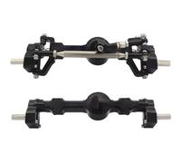 RC car front rear bridge Compatible With MN99S For MN D90 1/12 RC Car Upgrade Parts Modification Accessories CNC Metal Front Rear Portal Axle Set(Black)
