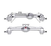 RC car front rear bridge Compatible With Vanquish VS4-10 1/10 RC Crawler Cars Upgrade Parts Modification Spare Aluminum Alloy CNC Front Rear Portal Axle(Silver)