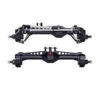 RC car front rear bridge Compatible With Vanquish VS4-10 For Phoenix F10 For LCG 1/10 RC For Chassis Crawler Cars Parts Aluminum Alloy Front Rear Portal Axle(Black,1set)