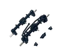 RC car front rear bridge Compatible With WPL C14 C24 C34 C44 C54 C64 C74 B14 B24 1/16 RC Car Upgrade Parts Accessories Metal Front Rear Portal Axle(Black)