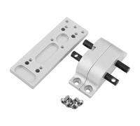 Rc Car Gearbox For Axial For SCX10 D90 For Tamiya 1/10 1/14 Metal Alloy Transfer Case Gearbox Transmission With Mount Plate RC Car Truck Upgrade Parts(Silver)