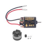 RC Car Gearbox Motor Mount 540 Brushed Motor with 1/3 Reduction Planetary Gear Box 15T Gear for 1/10 RC Crawler Car (80T)