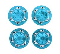 RC Car Hub Nut Aluminium Alloy 17mm Dust Proof Wheel Accessory High Simulation Performance for 1/8 RC Crawler AGAMA X ray LOSI HB AE Team C HSP 4Pcs (Blue)