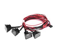 RC Car LED Light Bar, RC Crawler Roof Lights LEDs Light Bar Lamp Accessory for Axial scx10 Traxxas trx-4 Car(Red+White)