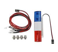 RC Car LED Light Bar, Wireless Remote Control Crawler Lights with 4 White Flash Lamps, CH3 Blinking Mode for SCX10 1/10 1/8 Scale Models (oblate)