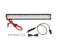 RC Car Light Bar Super Bright Aluminum Alloy LED RC Car Roof Lamp Redcat Axial SCX10 D90 HPI Night Driving Upgrade (115mm)