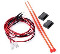 RC Car Light Strips Kit For Tamiya 1/14 2Pcs PH2.0 Plug 3mm Lights Lamp Set RC Tractor Trailer Cargo Truck Car Upgrade Parts(Red)