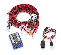 RC Car Lighting Kit, Simulation Flashing Universal Highlight 12 LED Strip Lights for RC Enthusiasts Model Builders Night Racing