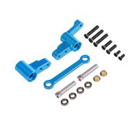 RC Car Models Parts For MJX For Hyper Go 14301 14302 14303 1/14 Metal Improved Upgraded Steering Component With Column Clearance RC Car Parts(Blue)