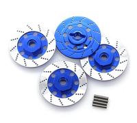 RC Car Models Parts For Sakura For Tamiya For TT01 For TT02 For HPI For HSP 94123 1/10 4pcs Metal Brake Disc Wheel Hex Hub Adapter RC For Racing Car(Blue)