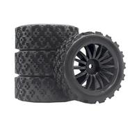 RC Car Models Parts For Tamiya TT01 TT02 XV01 For HSP For HPI For Kyosho For Traxxas For WLtoys 1/10 RC Car 4Pcs Wheel And Rubber Tires 70mm Touring(Black,TypeD)