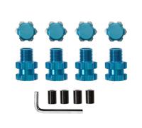 RC Car Models Parts For Traxxas For Maxx 8956 1/10 Metal 17mm Splined Wheel Hex Hub Extended Adapter RC Car Upgrade Parts(Blue)