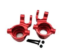RC Car Models Parts For Traxxas For Sledge 9537 1/8 Aluminum Front Steering Blocks Arm Remote Control Car Upgrade Parts(Red)
